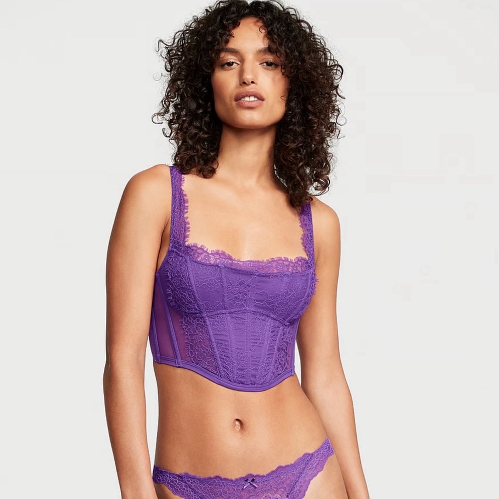 Purple Victoria Secret Lace Corset Top